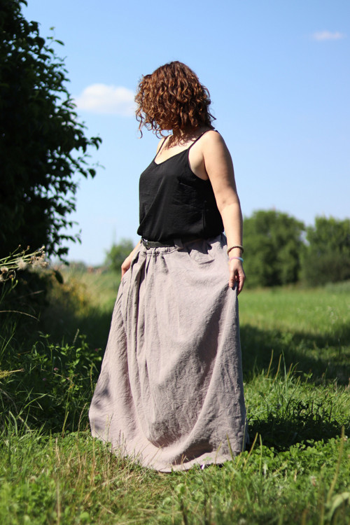 Lněná sukně krepovaná — foto 4