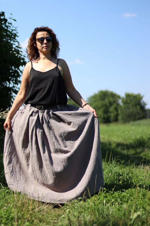 Lněná sukně krepovaná — foto 2