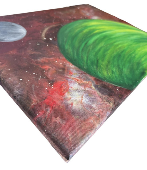 Zelená planeta a měsíc — foto 2