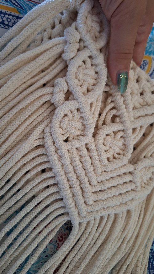 Boho kabelka LuLu / krémová — foto 5