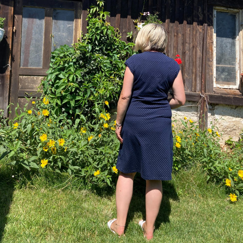 Šaty překřížené modré — foto 5