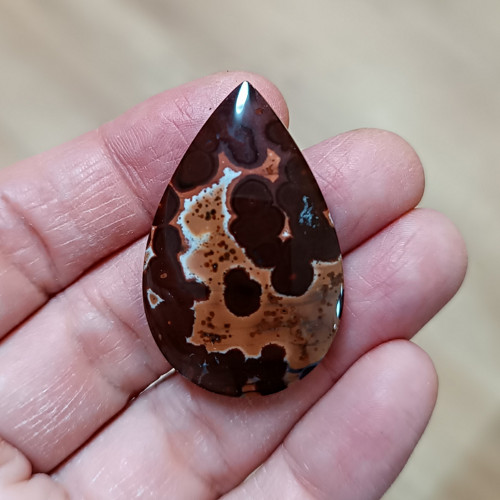Jaspis -(Ocean Jasper), ID 4098, 38x24 mm — foto 4