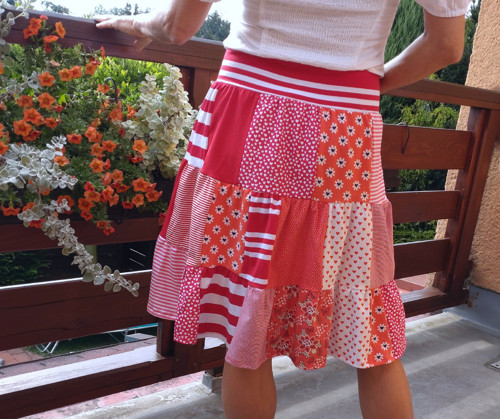 Originální úpletová patchwork sukně - pouze 2 kusy — foto 3