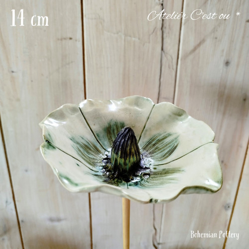 Keramické Pítko Květ Čemeřice | Bledá Kráska 14 cm — foto 3