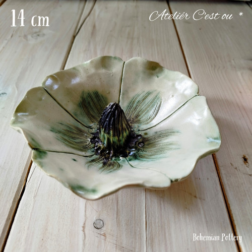 Keramické Pítko Květ Čemeřice | Bledá Kráska 14 cm — foto 4