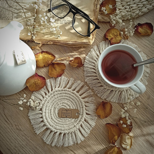 Macramé podšálek - RŮZNÉ BARVY — foto 3