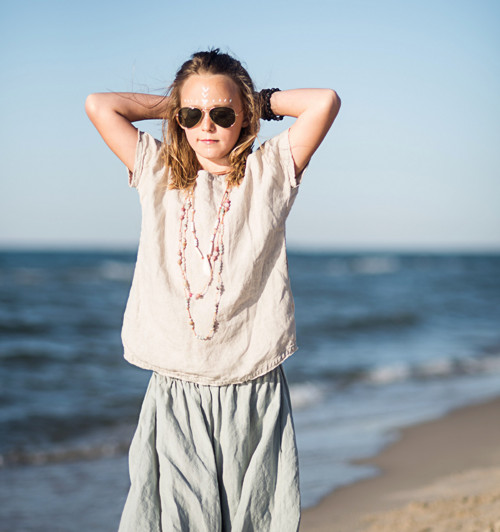 Lněná halenka režná — foto 2