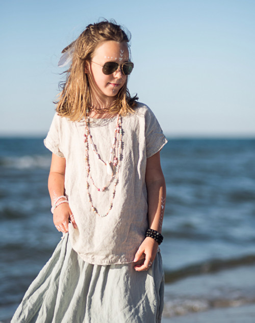 Lněná halenka režná — foto 6