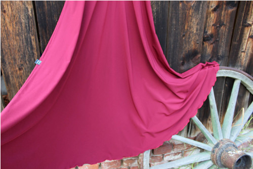Půlkolová sukně Bordo — foto 6