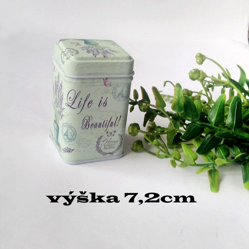 Kovová mini krabička - výška 7,2cm — foto 2