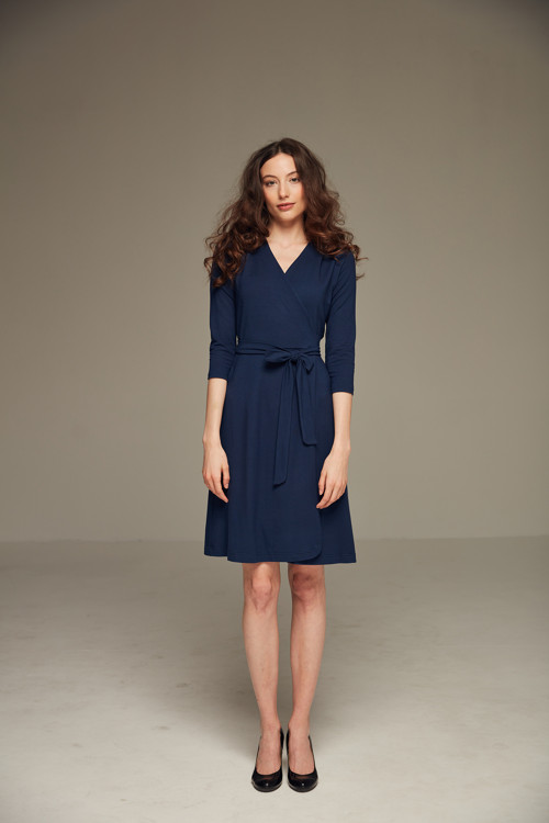 S/s 2024 - Zavinovací šaty Navy — foto 3