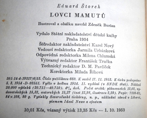 Eduard Štorch: LOVCI MAMUTŮ, 1954 — foto 5