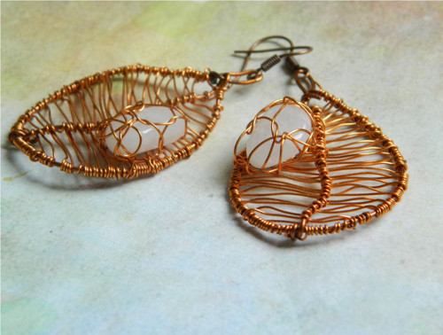 Měděné ketlované náušnice — foto 3