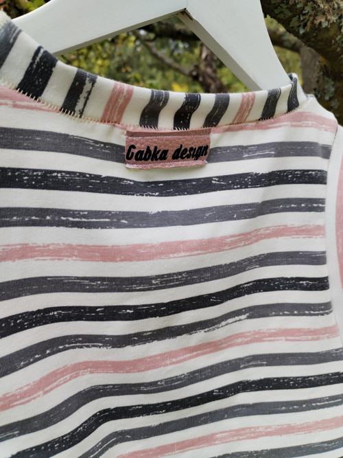 Proužkovaný Crop top — foto 4