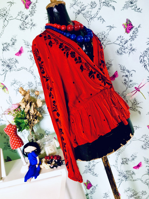 Halenka boho folklór vyšívaná — foto 3