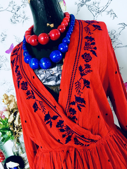 Halenka boho folklór vyšívaná — foto 2