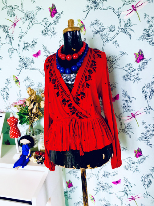 Halenka boho folklór vyšívaná — foto 4