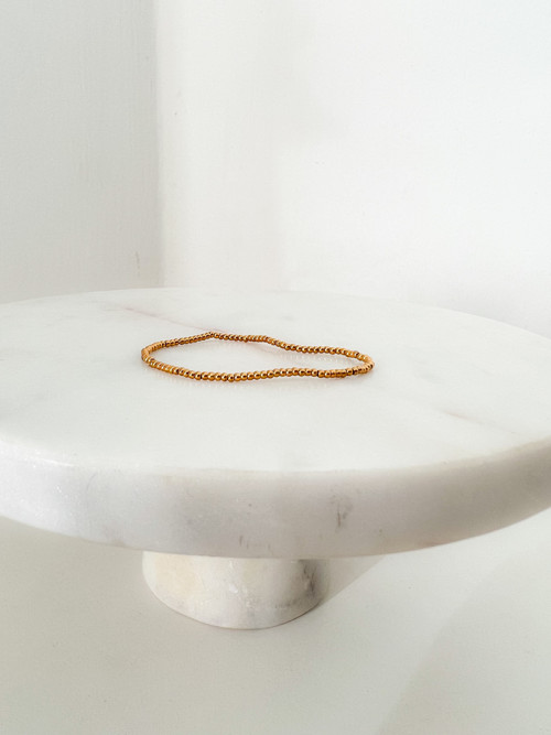 Minimalistický elastický náramek/ 1kus 2mm kuličky — foto 3