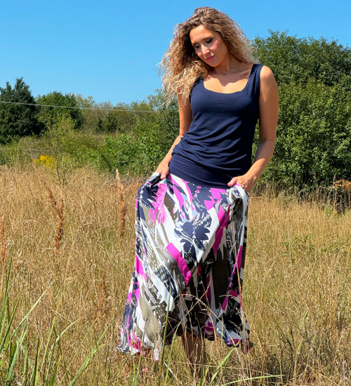 Polokolová sukně-abstraktní — foto 5