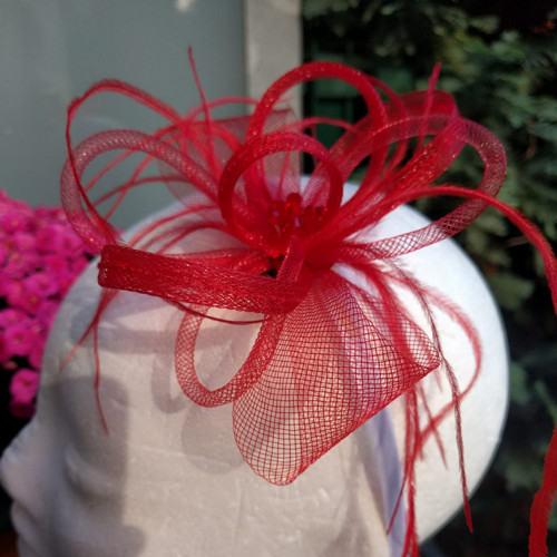 Royal Red Fascinator — foto 5