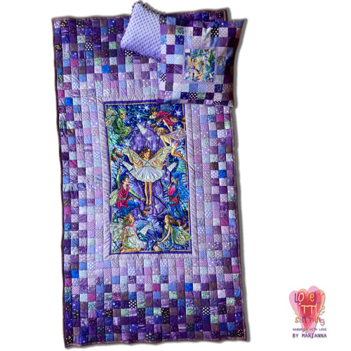 Exkluzívny fialový vílový patchwork set — foto 2