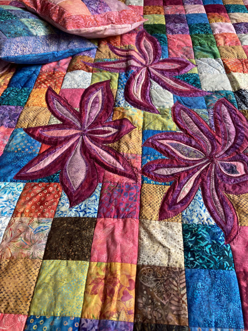 Batikový patchwork set - prehoz a vankúše — foto 5