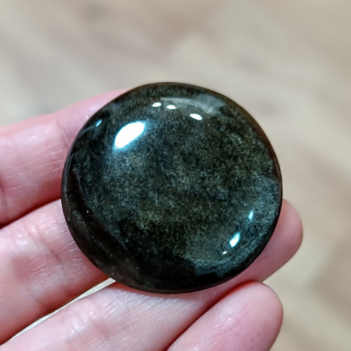 Obsidián, ID 4108, průměr 38 mm — foto 4