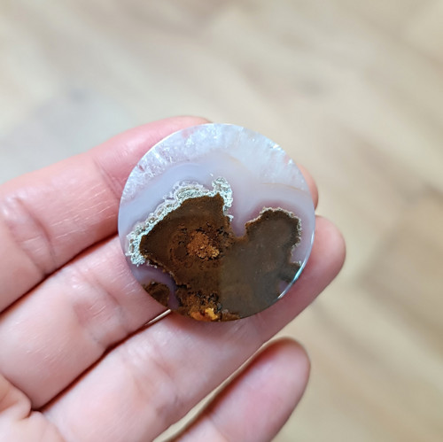 Mechový achát, ID 4113, průměr 34 mm — foto 4