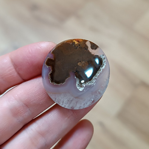 Mechový achát, ID 4113, průměr 34 mm — foto 2