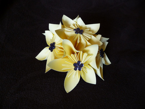 Origami-žlutá půlkoule — foto 2