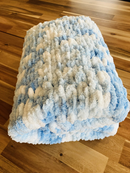 Deka Alize Puffy modrý melír — foto 2