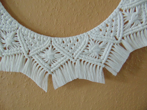 Mandala bílá-macramé dekorace — foto 4