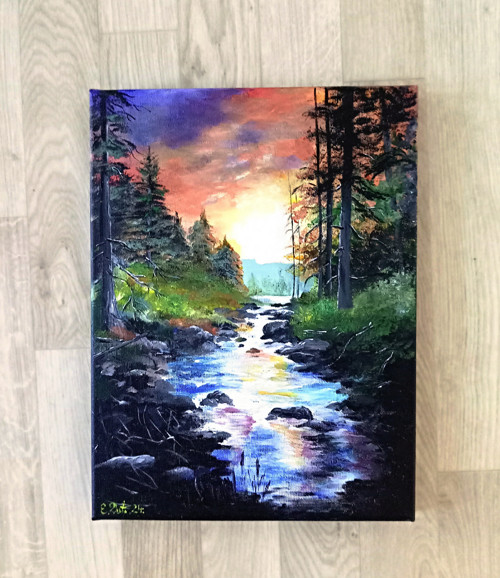 Říčka mezi stromy — foto 2