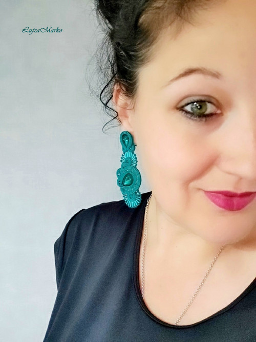 Serena soutache / sutaš náušnice — foto 5
