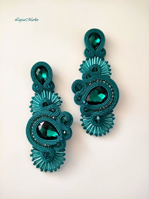 Serena soutache / sutaš náušnice — foto 3