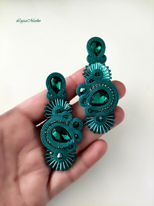 Serena soutache / sutaš náušnice — foto 4