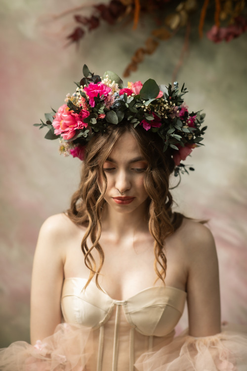 Boho věnec "polibky s chutí borůvek" — foto 3