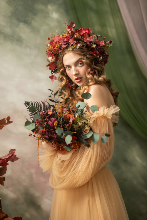 Boho věnec "šepot podzimního listí" — foto 2