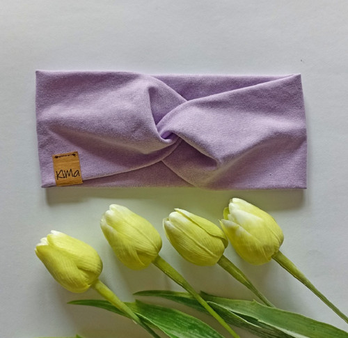 Čelenka turban - Levandulová — foto 3
