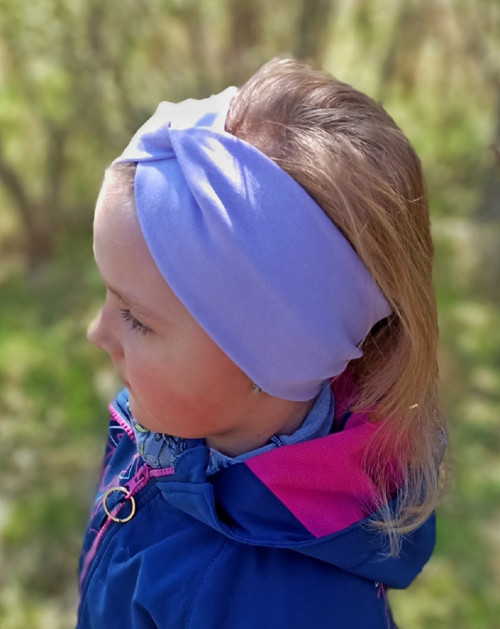 Čelenka turban - Levandulová — foto 2