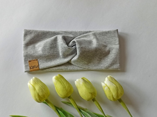 Čelenka turban - Šedá — foto 2