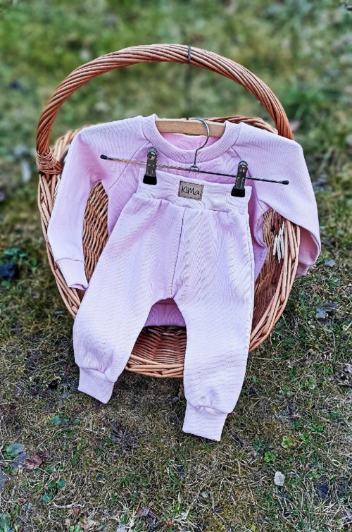 Žebrované tepláčky - Růžová — foto 2