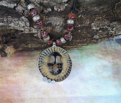 Keramický závěs s acháty — foto 3
