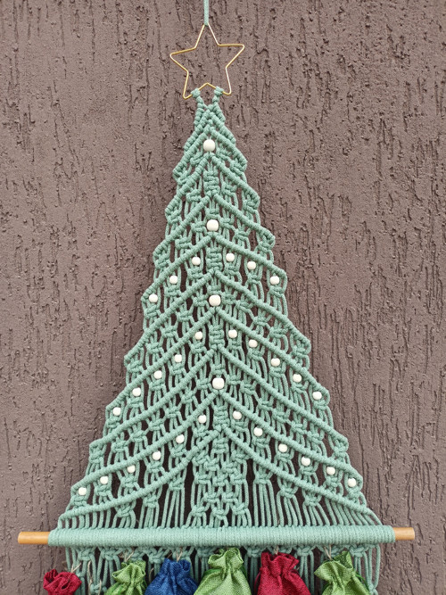 Adventní kalendář, vánoční stromeček, macramé — foto 5