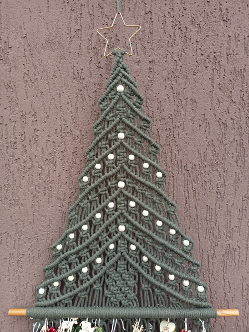 Adventní kalendář, vánoční stromeček, macramé — foto 6