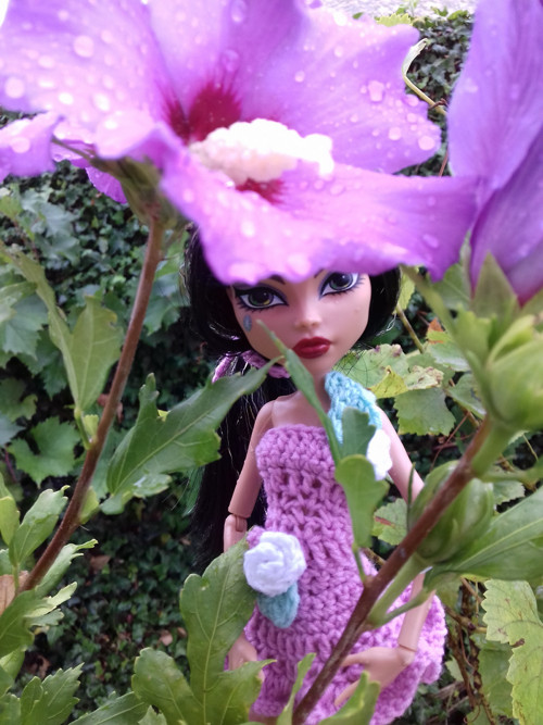 Háčkované šatičky pro panenky Monster High — foto 5