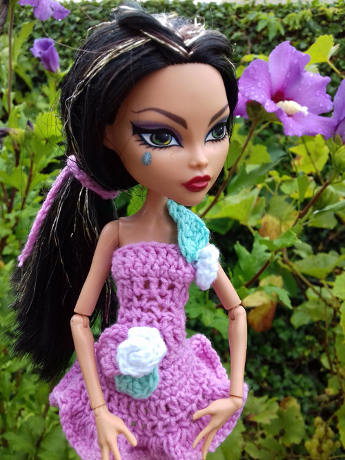 Háčkované šatičky pro panenky Monster High — foto 2