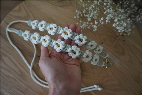 Macramé popruh na telefon Vavřínový — foto 4