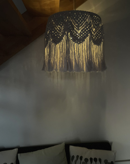 Macramé boho stínidlo / lustr I. — foto 2
