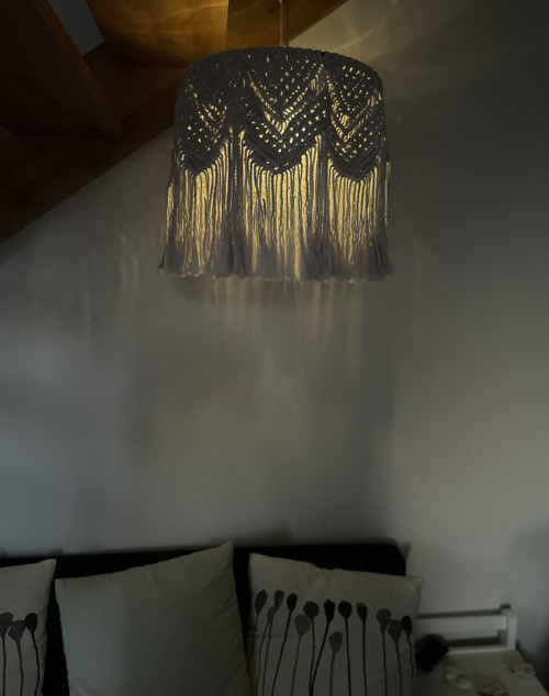 Macramé boho stínidlo / lustr I. — foto 4